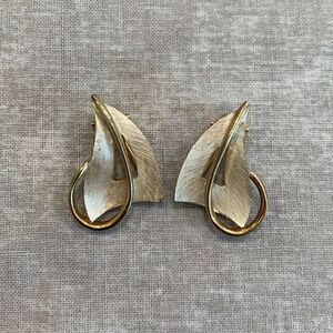 Clip earrings with design. Quality vintage